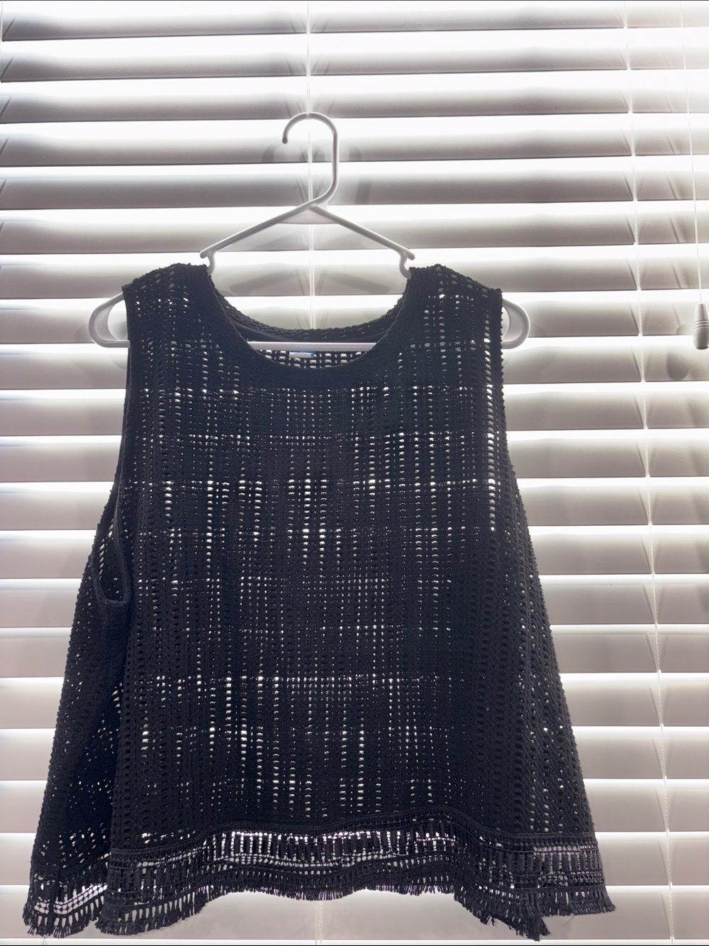 Old Navy Black Crochet Tank Top